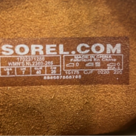 Sorel Addington Lace Up Block Heel Moto Suede Tan Boot NWT’S SZ 9 - Picture 11 of 13